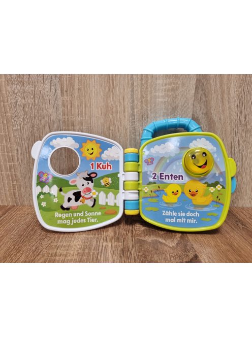 Fisher-Price zenélő állatbarátok daloskönyv. OUTLET termék