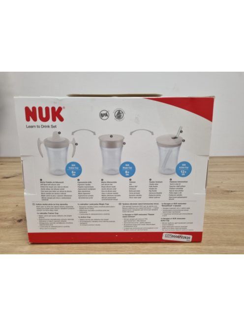  NUK ivást tanító készlet, Trainer Cup, Magic Cup 360°, és Action Cup tartozékkal OUTLET termék