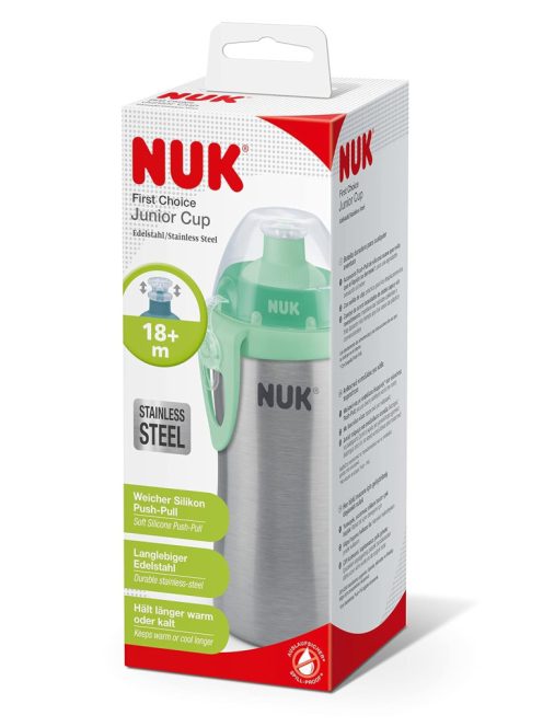 NUK ivópalack rozsdamentes acélból, 215 ml. OUTLET termék