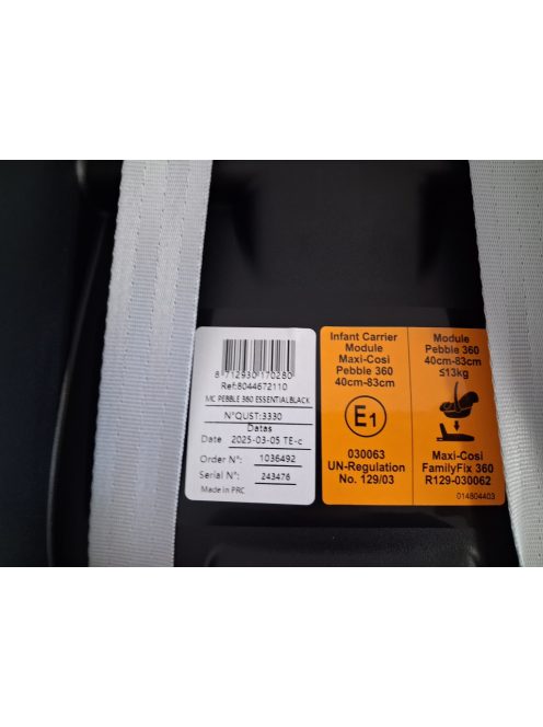 Maxi-Cosi Pebble 360, autós babahordozó OUTLET termék