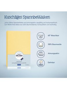   Julius Zöllner Jersey illeszkedő lepedő 2 db babaágyhoz, lila Outlet termék
