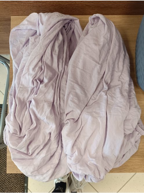 Julius Zöllner Jersey illeszkedő lepedő 2 db babaágyhoz, lila Outlet termék