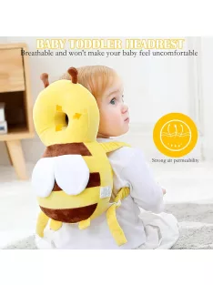   Babafejvédő méhecskés fejvédő térdvédőkkel, 4-24 hó, OUTLET termék