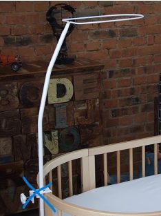 Baldahin tartó vas fehér-hiányos- OUTLET termék