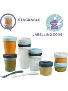 Béaba 11 db-os tárolóedény és 1db szilkon kanál szett, OUTLET termék