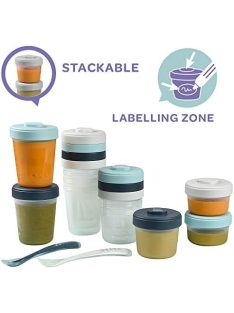   Béaba 11 db-os tárolóedény és 1db szilkon kanál szett, OUTLET termék