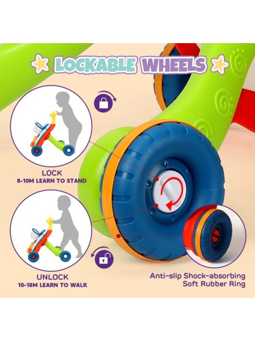 Járássegítő 2:1-ben, kisasztallá alakítható játék, OUTLET termék