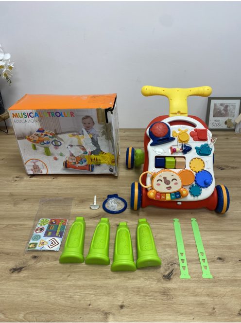 Járássegítő 2:1-ben, kisasztallá alakítható játék, OUTLET termék