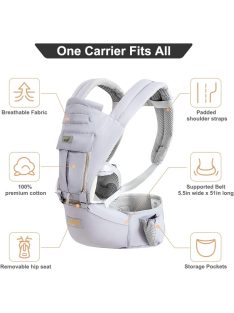   Grownsy újszülött babahordozó csípőtámasszal ,OUTLET termék