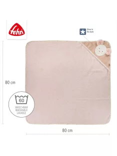   Fehn kapucnis fürdőlepedő egérke mintás 80×80 cm, OUTLET termék 
