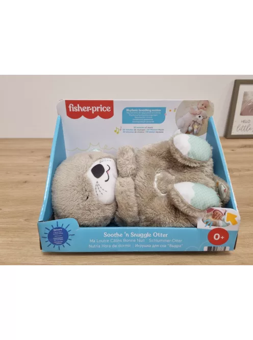 Fisher-Price szunnyadó vidra lágy zenével. OUTLET termék