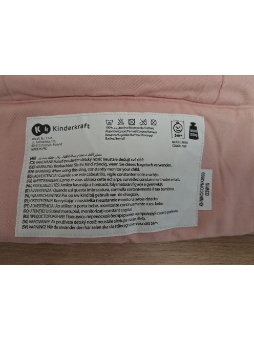 Kinderkraft Nino Confetti babahordozó,OUTLET termék 