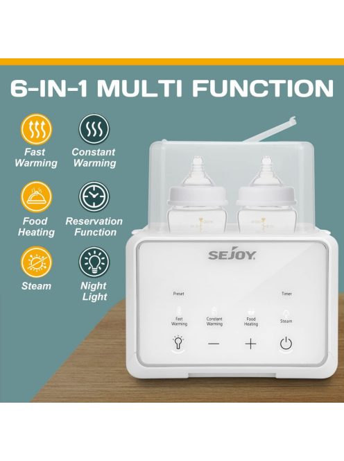 Sejoy Formula cumisüveg melegítő és sterilizáló 6 az 1-ben, OUTLET termék