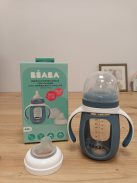 Béaba 2 az 1-ben cumisüveg és itatópohár, 210 ml - kék, OUTLET termék