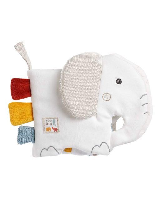 Fehn elefántos plüss könyvecske, OUTLET termék