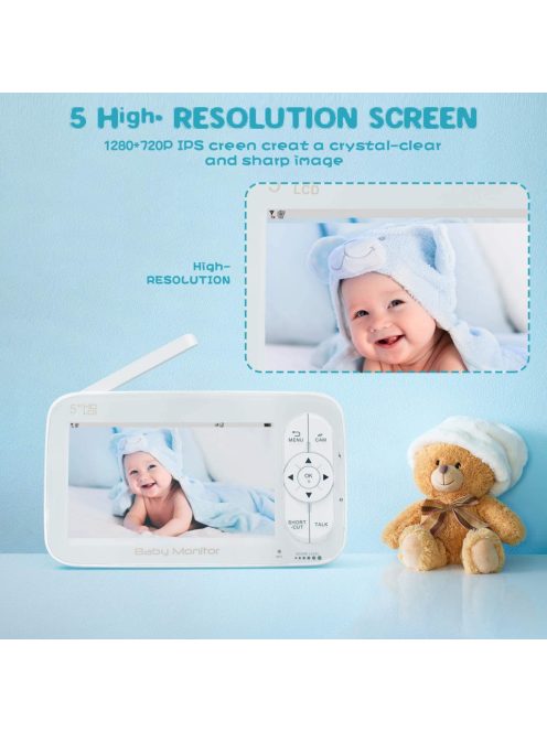 Yundoo bébiőr HD  kamerával, OUTLET termék