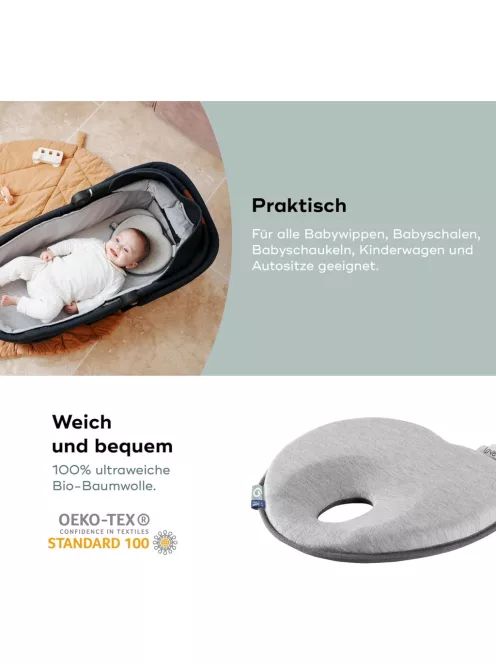 Babymoov laposfejűség elleni párna-szürke. OUTLET termék