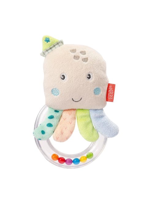 Fehn plüss polipos csörgő gyűrű játék, OUTLET termék