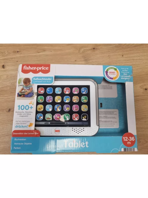 Fisher-Price Kacagj és fejlődj! Kézségfejlesztő Tablet, NÉMET nyelvű OUTLET termék