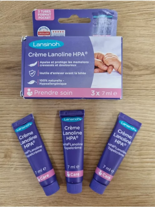 Lansinoh Lanolin HPA mellápoló krém 3x7ml, OUTLET termék