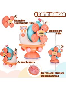   2 az 1-ben tapadókorngos készségfejlesztő csiga játék, OUTLET termék
