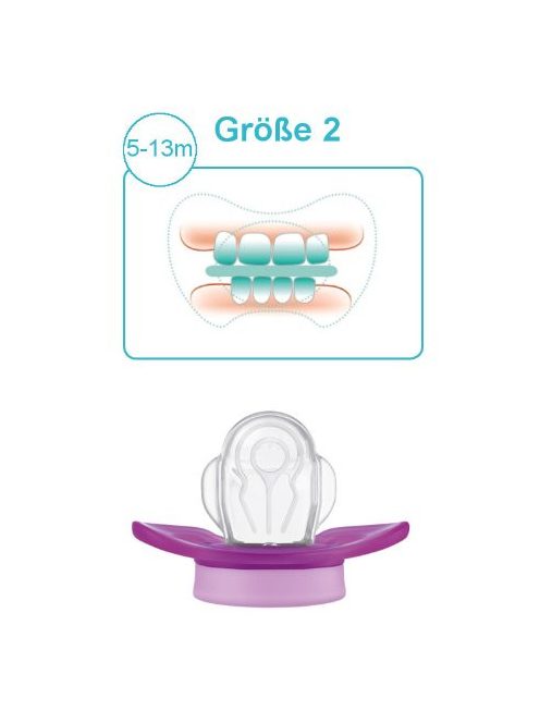 Nip Miss Denti fogszabályozós cumi 2-es méret 2db, OUTLET termék