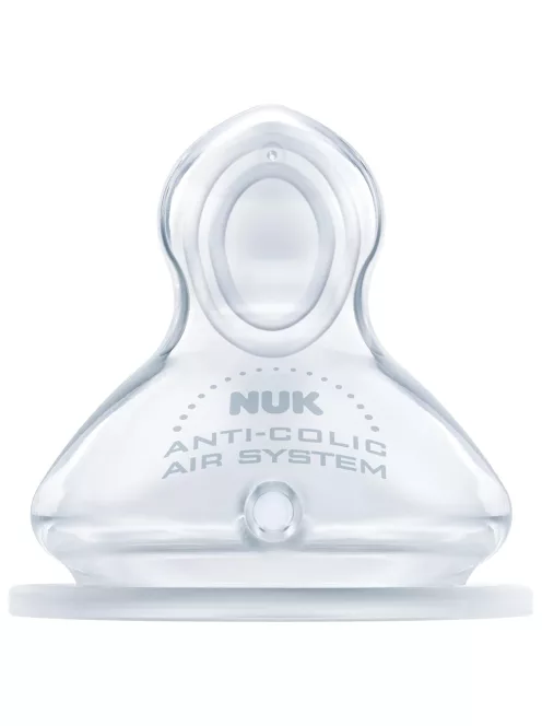 NUK First Choice+ kólika elleni, szilikon etető cumifej 0-6HÓ- Outlet termék