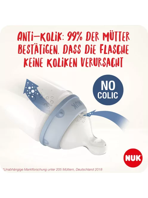 NUK First Choice+ kólika elleni, szilikon etető cumifej 0-6HÓ- Outlet termék