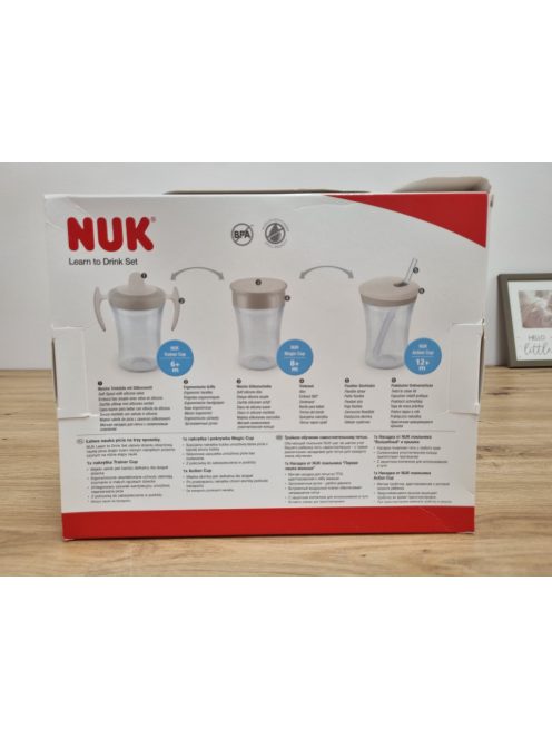 NUK ivást tanító készlet, Trainer Cup, Magic Cup 360°, és Action Cup tartozékkal OUTLET termék