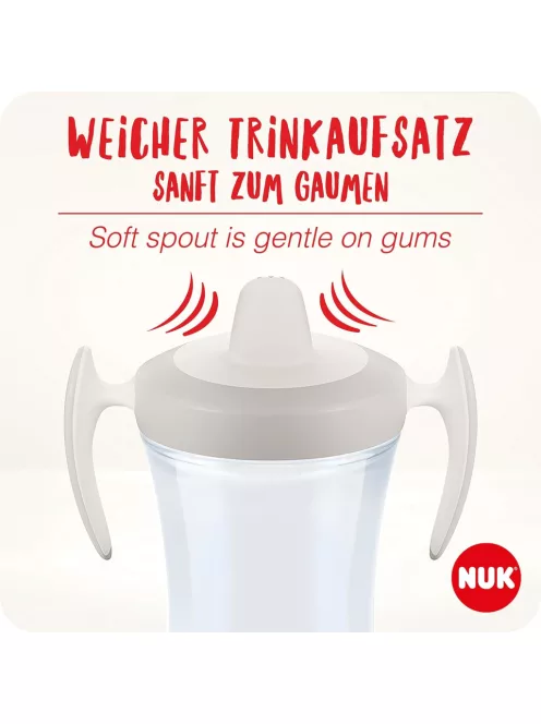 Nuk étkészlet itatópohárral, szúszásmentes tállal és 2 db kanállal, OUTLET termék