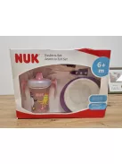 Nuk étkészlet itatópohárral, szúszásmentes tállal és 2 db kanállal, OUTLET termék
