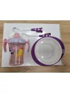 Nuk étkészlet itatópohárral, szúszásmentes tállal és 2 db kanállal, OUTLET termék