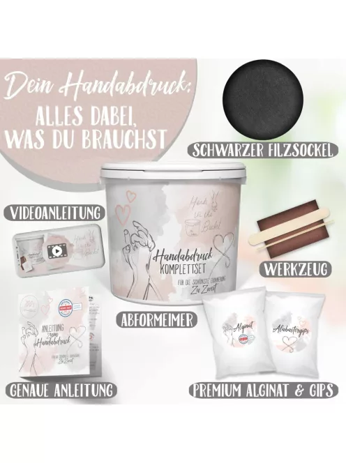 Gipsz 3D kéznyom készítő készlet, OUTLET termék