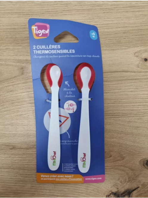 Tigex Minichef hőérzékeny szilikon kanál 2db, OUTLET termék