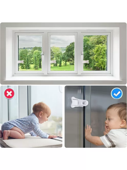 Műanyag tolóajtózár-4db-os csomag, OUTLET termék