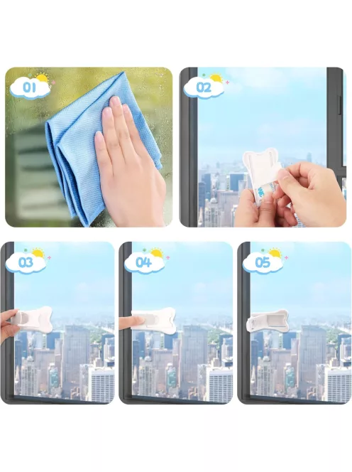 Műanyag tolóajtózár-4db-os csomag, OUTLET termék