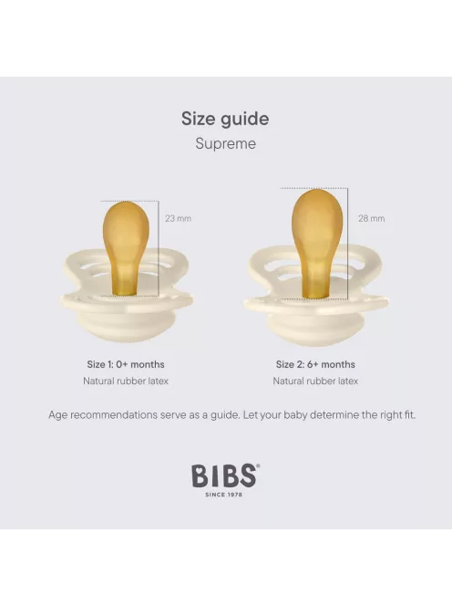 BIBS Supreme 2 db-os szilikon cumi 1-es. OUTLET termék
