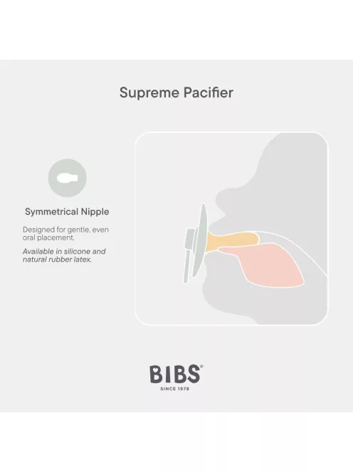 BIBS Supreme 2 db-os szilikon cumi 1-es. OUTLET termék