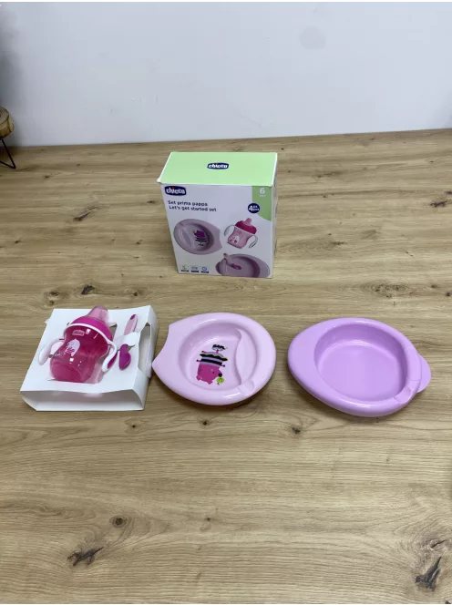 Chicco 4 db-os étkészlet-pink, OUTLET termék