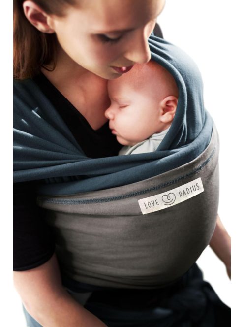 Love Radius elefántzsebes babahordozó kendő - pávakék, OUTLET termék