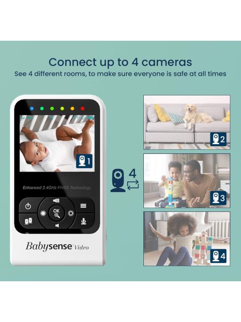 Babysense dupla kamerás bébiőr hanggal, OUTLET termék