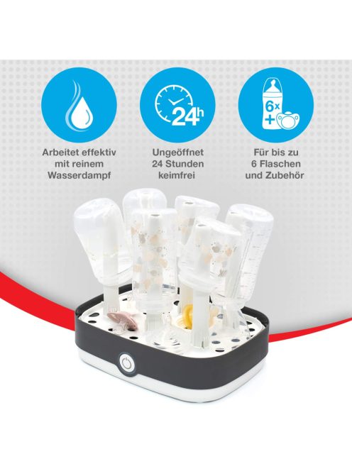 NUK Vario Express gőzsterilizáló akár 6 cumisüveghez. OUTLET termék