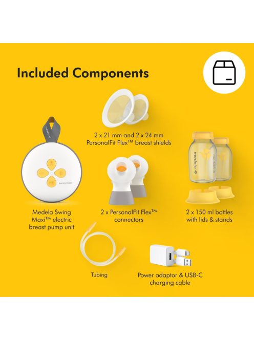 Medela Swing Maxi elektromos dupla mellszívó készülék tartozékokkal, OUTLET termék