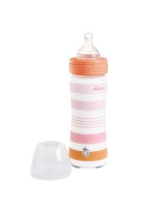   Chicco Well Being üveg cumisüveg 240ml, 0+ hó, OUTLET termék