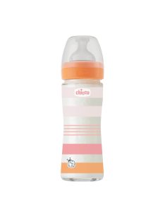   Chicco Well Being üveg cumisüveg 240ml, 0+ hó, OUTLET termék