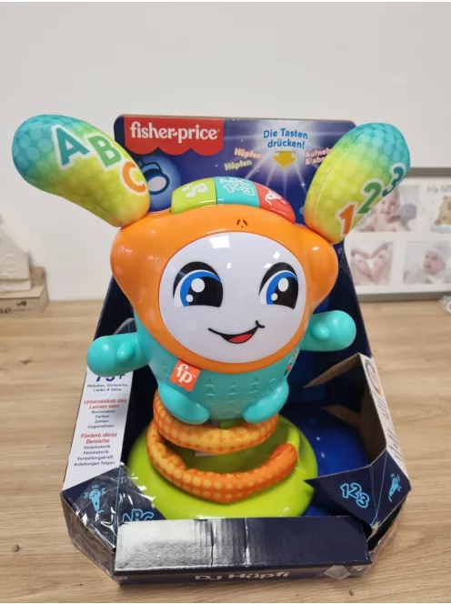 Fisher-Price DJ Hüpfi interaktív NÉMET nyelvű játék, OUTLET termék