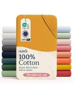 Laleni sárga 70x140cm-es gumis lepedő, OUTLET termék