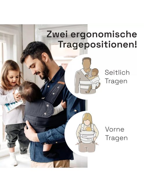 Marsupi Classic 2.0 hordozó - szürke (L), OUTLET termék