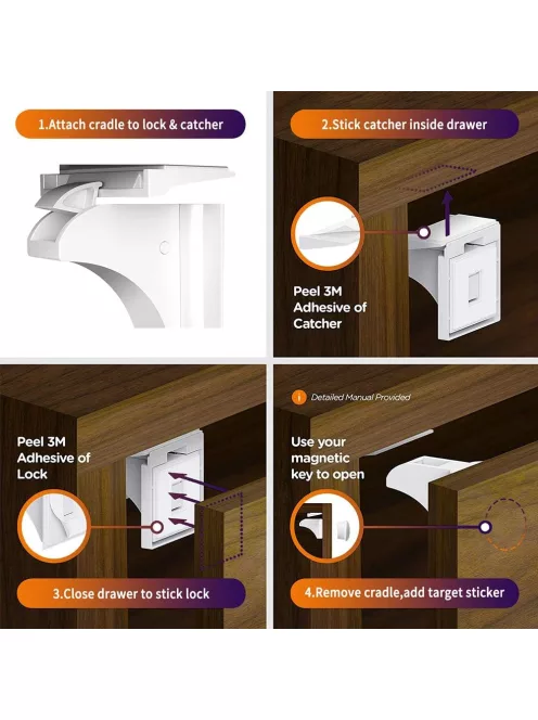 TUSUNNY mágneses gyermekbiztonsági szett, OUTLET termék