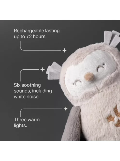 Tommee Tippee OllieOwl Deluxe alvást segítő plüss bagoly- hang és fény, OUTLET termék